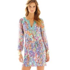 Lilly Pulitzer Saemus Beaded Neckline Tunic Dress